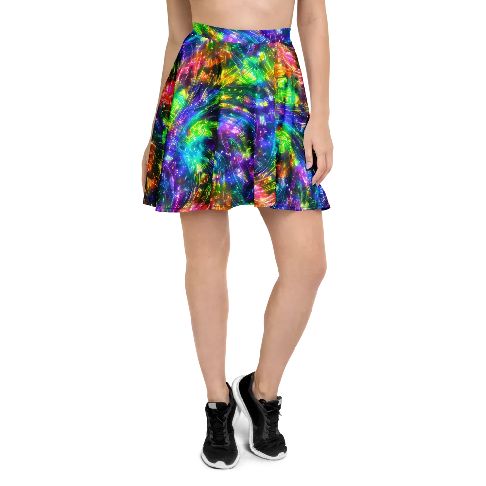 Jewelstorm Ribbons on Skater Skirt — Front