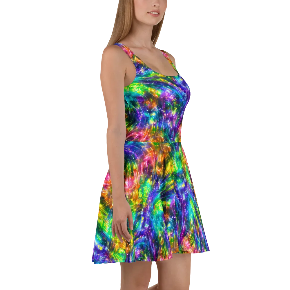 Jewelstorm Ribbons on Skater Dress — Right