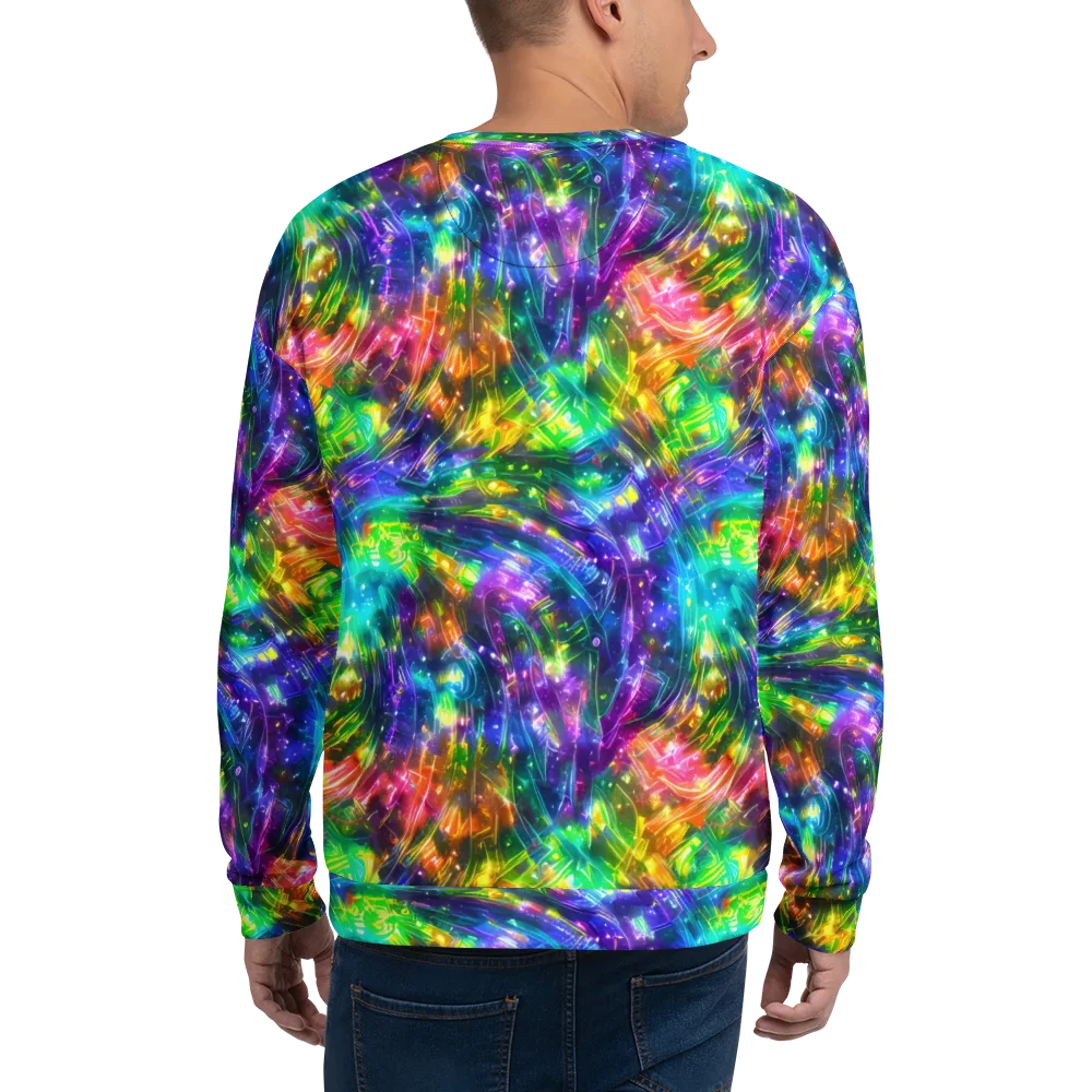 Jewelstorm Ribbons on Sweatshirt — Back
