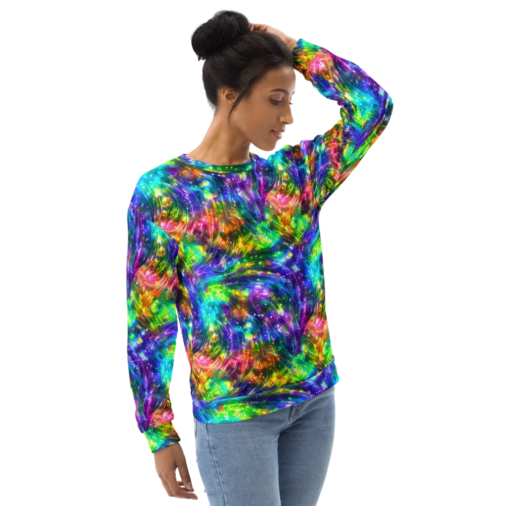 Jewelstorm Ribbons on Sweatshirt — Right Front