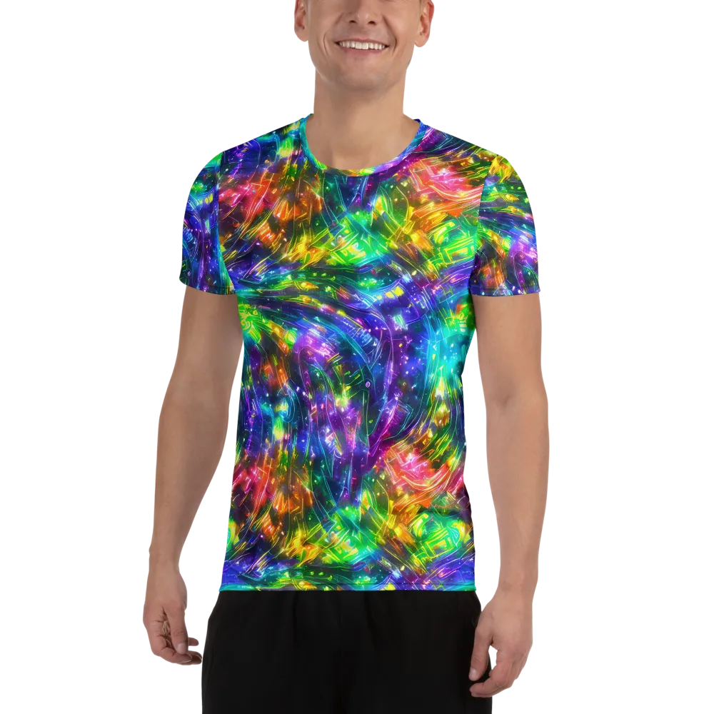 Jewelstorm Ribbons on Men's Athletic T-Shirt — Front