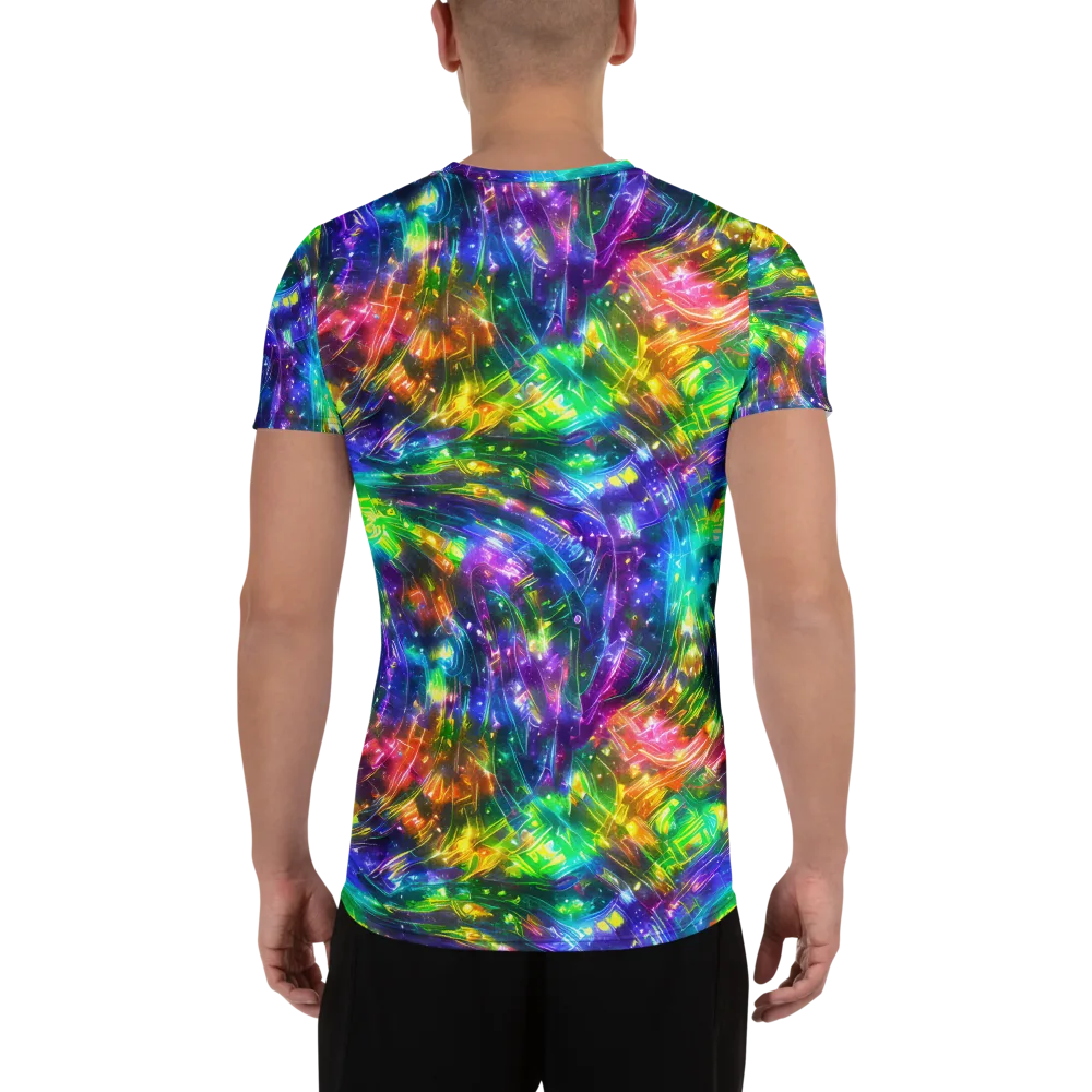 Jewelstorm Ribbons on Men's Athletic T-Shirt — Back