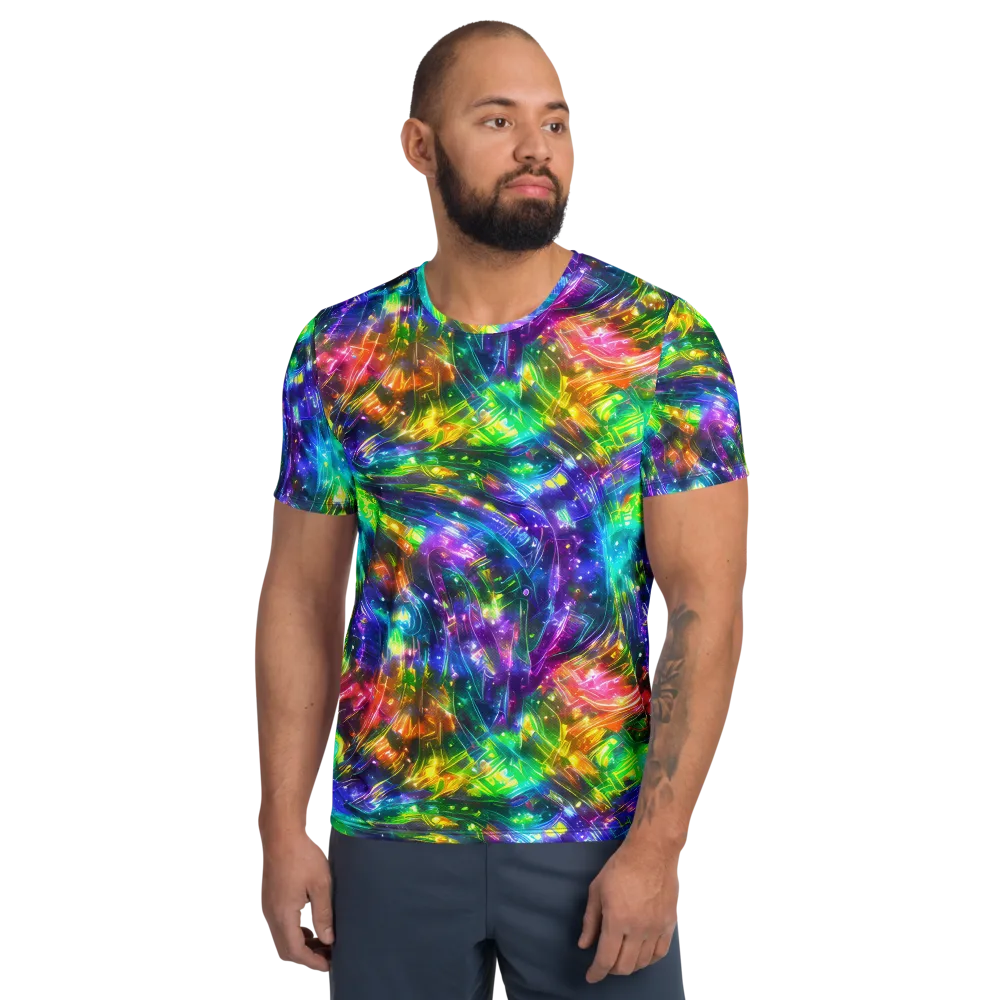 Jewelstorm Ribbons on Men's Athletic T-Shirt — Front