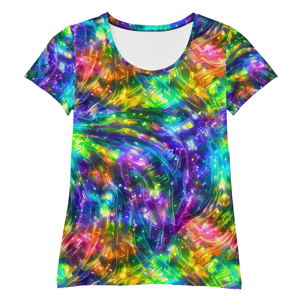 Jewelstorm Ribbons on Women's Athletic T-Shirt — Front