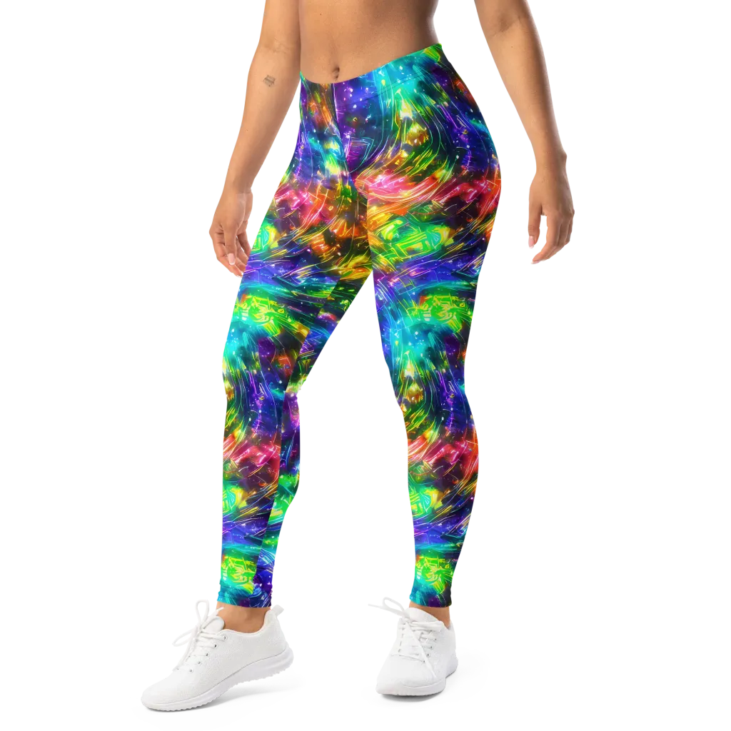 Jewelstorm Ribbons on Leggings — Left Front