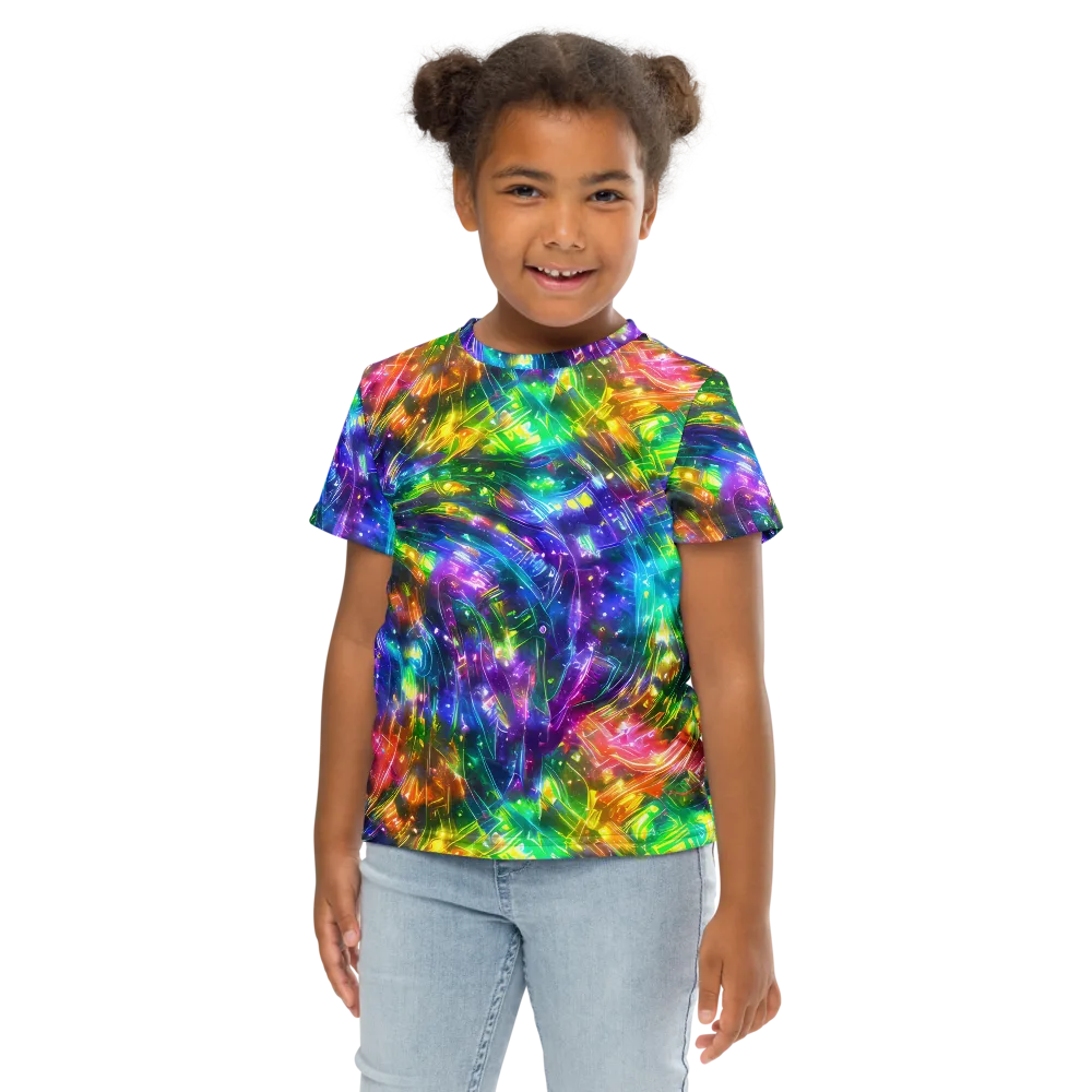 Jewelstorm Ribbons on Kids Crew Neck T-Shirt — Front