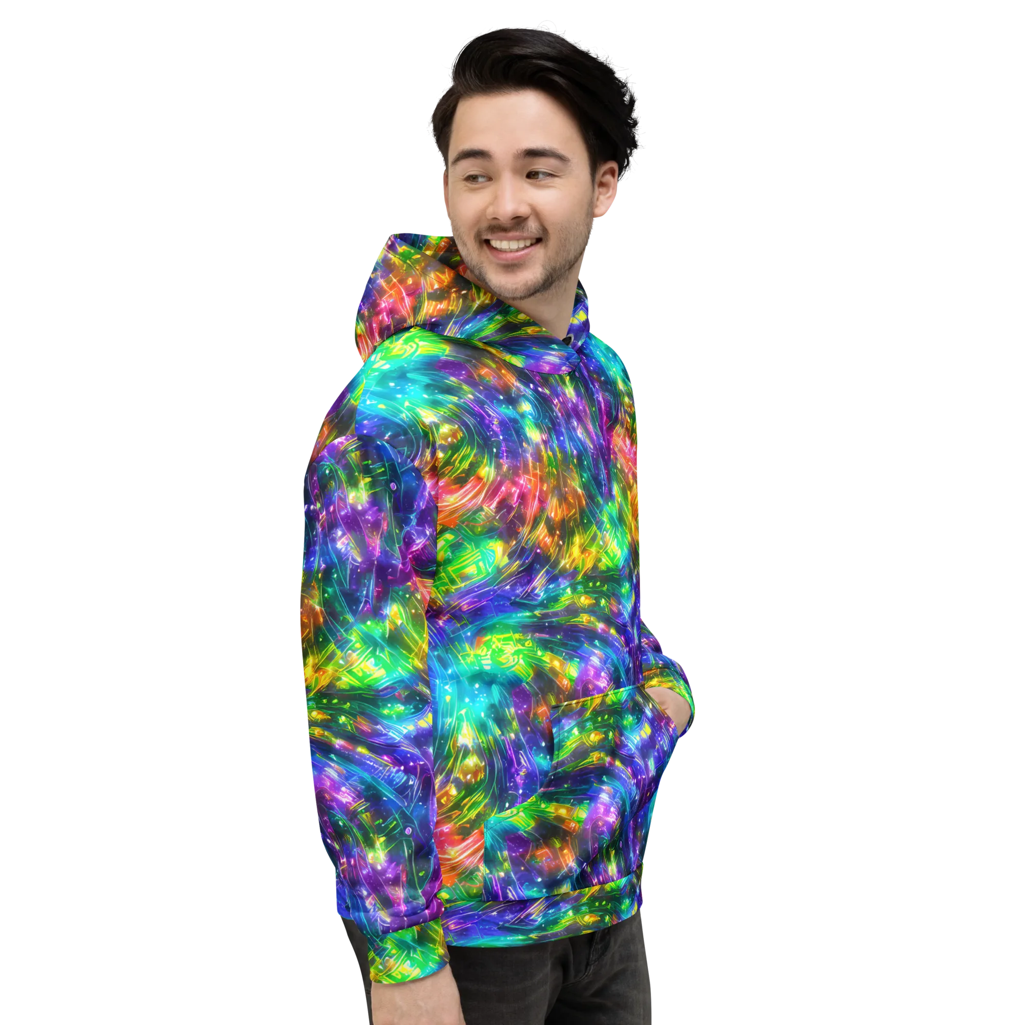 Jewelstorm Ribbons on Hoodie — Right