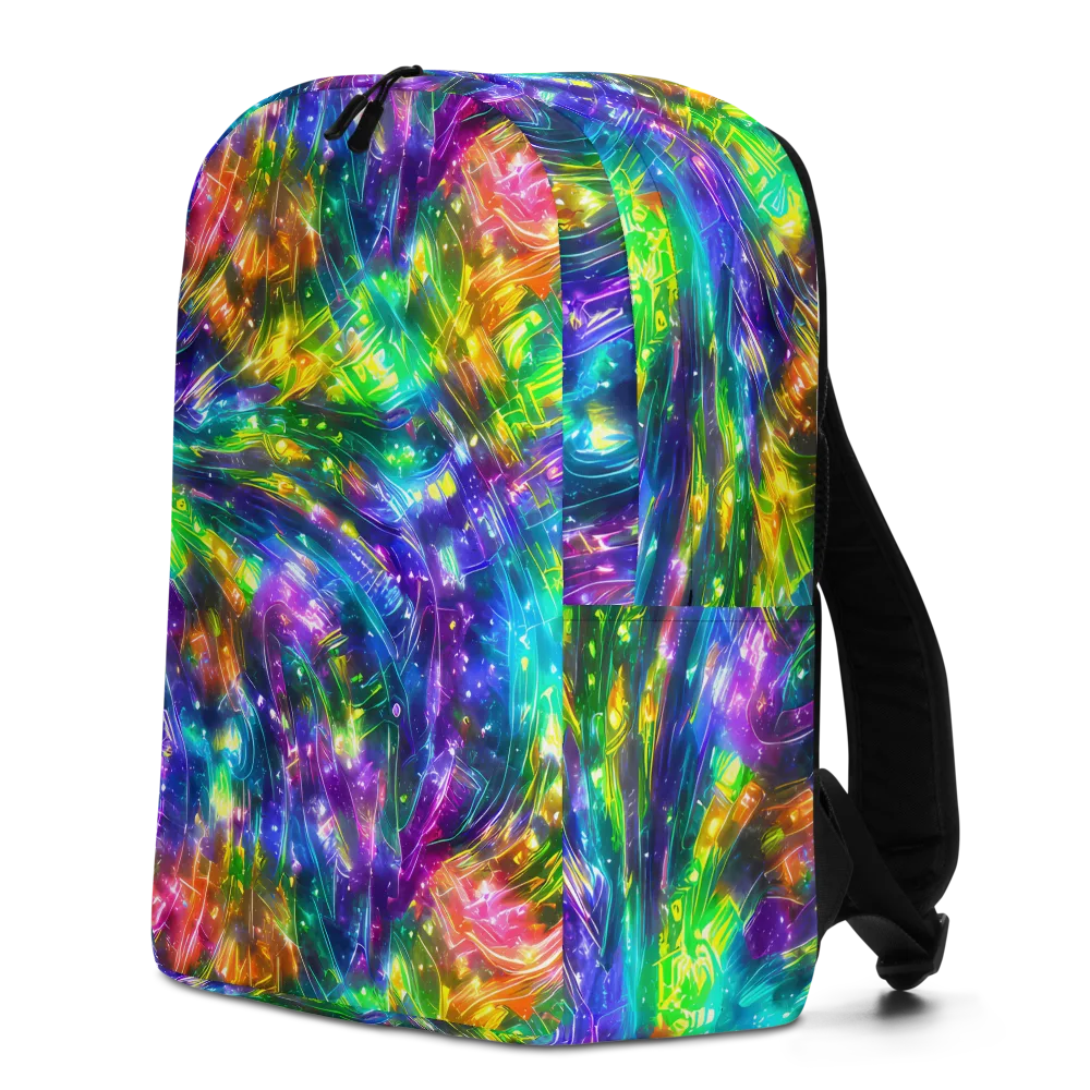 Jewelstorm Ribbons on Minimalist Backpack — Left