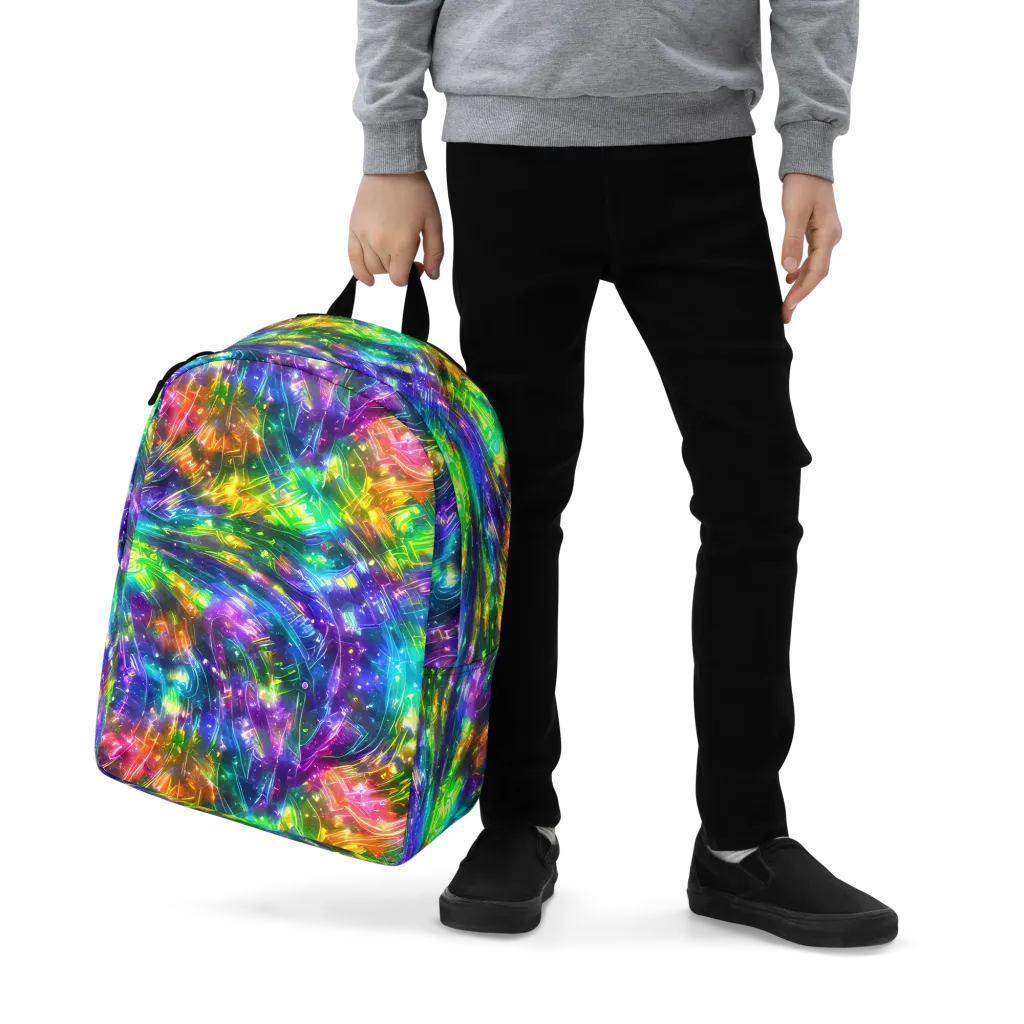 Jewelstorm Ribbons on Minimalist Backpack — Zoomed-in