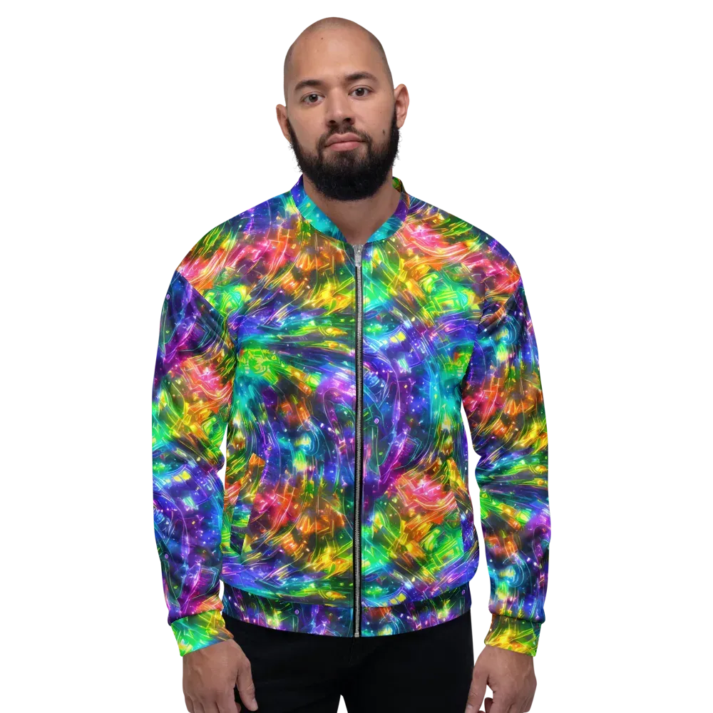 Jewelstorm Ribbons on Bomber Jacket — Front
