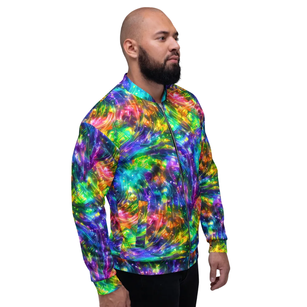 Jewelstorm Ribbons on Bomber Jacket — Right