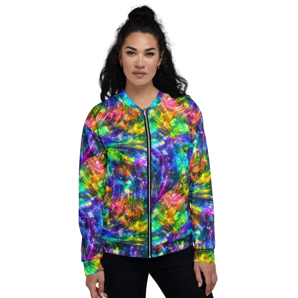 Jewelstorm Ribbons on Bomber Jacket — Front