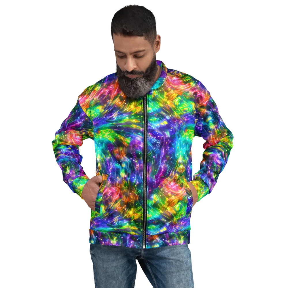 Jewelstorm Ribbons on Bomber Jacket — Front