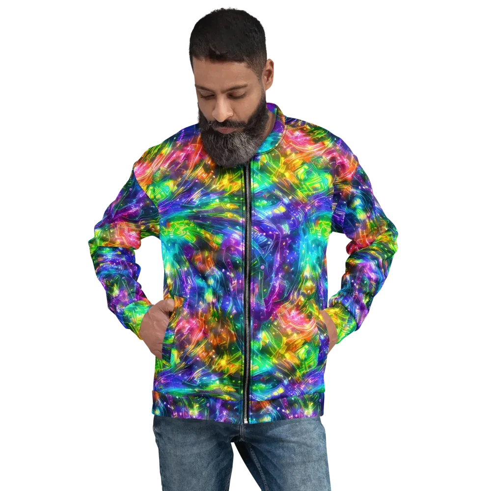 Jewelstorm Ribbons on Bomber Jacket — Front