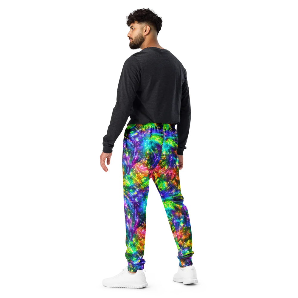 Jewelstorm Ribbons on Men's Joggers — Back