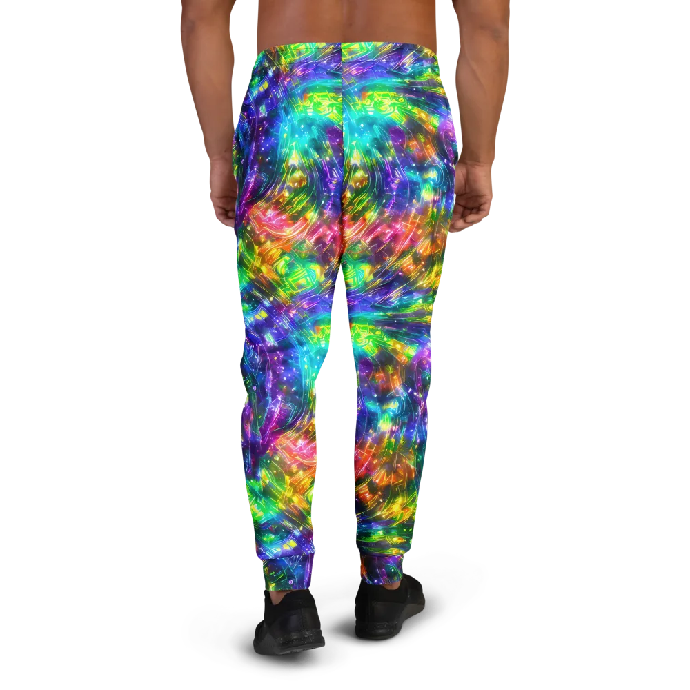 Jewelstorm Ribbons on Men's Joggers — Back
