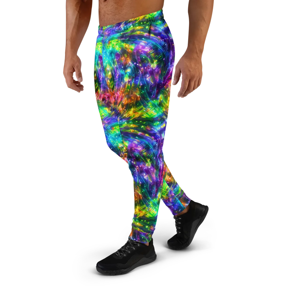 Jewelstorm Ribbons on Men's Joggers — Left