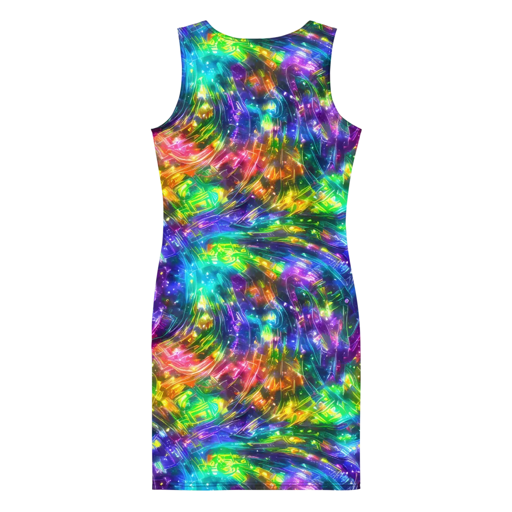 Jewelstorm Ribbons on Bodycon Dress — Back