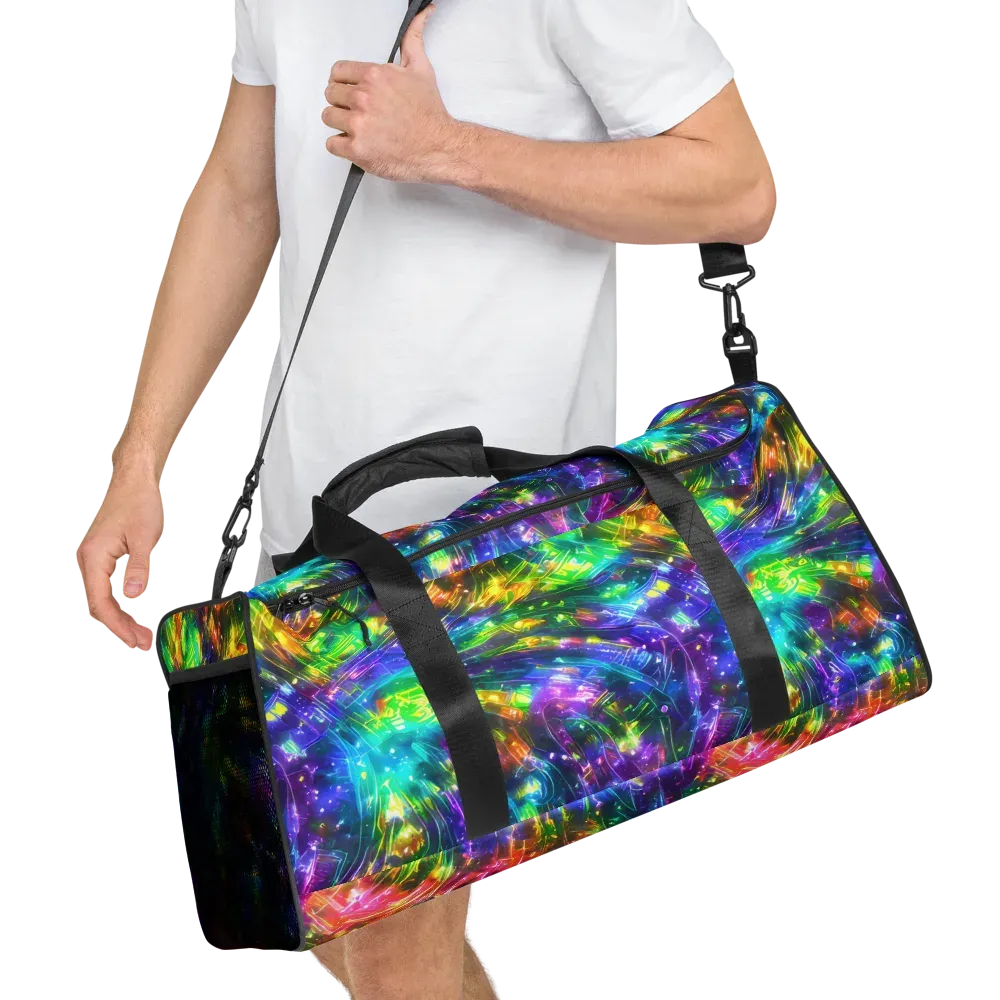 Jewelstorm Ribbons on Duffle Bag — Right Front