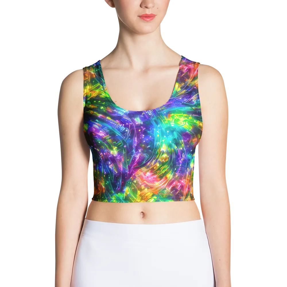 Jewelstorm Ribbons on Crop Top — Front