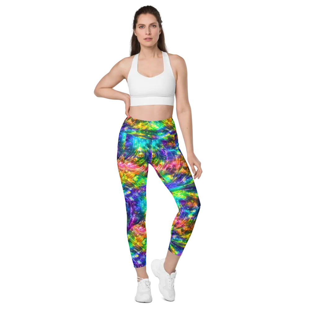 Jewelstorm Ribbons on Leggings with Pockets — Front