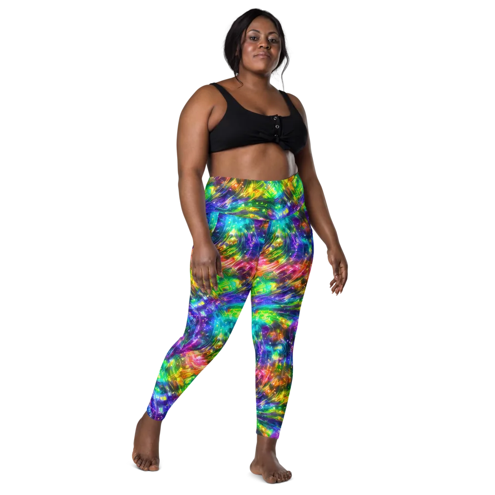Jewelstorm Ribbons on Leggings with Pockets — Front