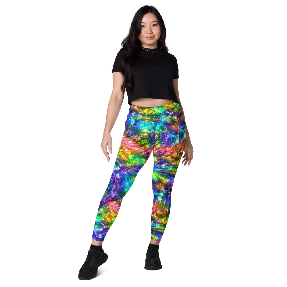Jewelstorm Ribbons on Leggings with Pockets — Front