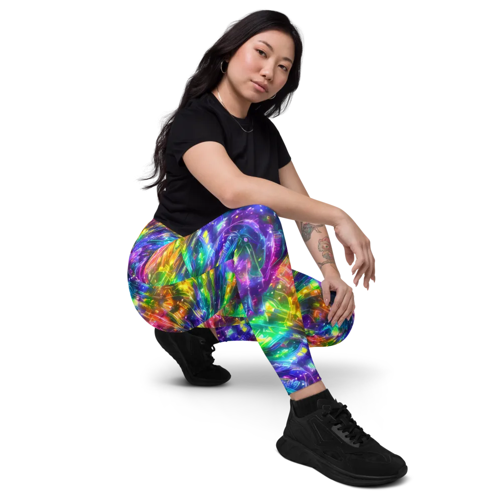 Jewelstorm Ribbons on Leggings with Pockets — Right Front