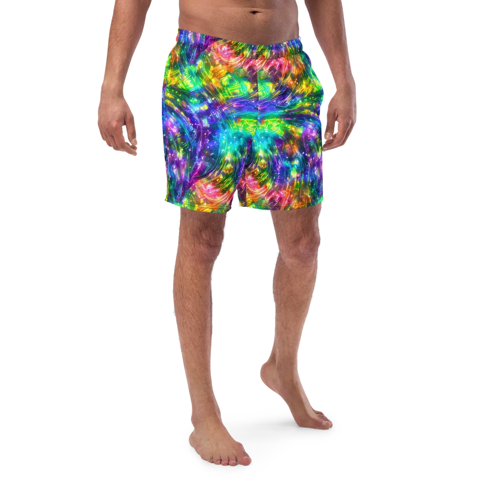 Jewelstorm Ribbons on Swim Trunks — Front