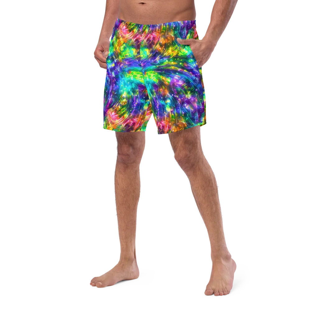 Jewelstorm Ribbons on Swim Trunks — Left Front