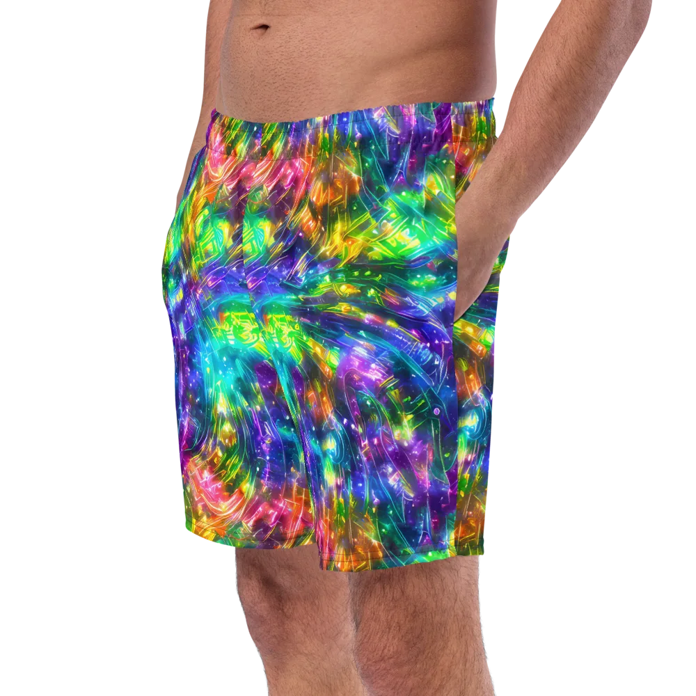 Jewelstorm Ribbons on Swim Trunks — Left Front