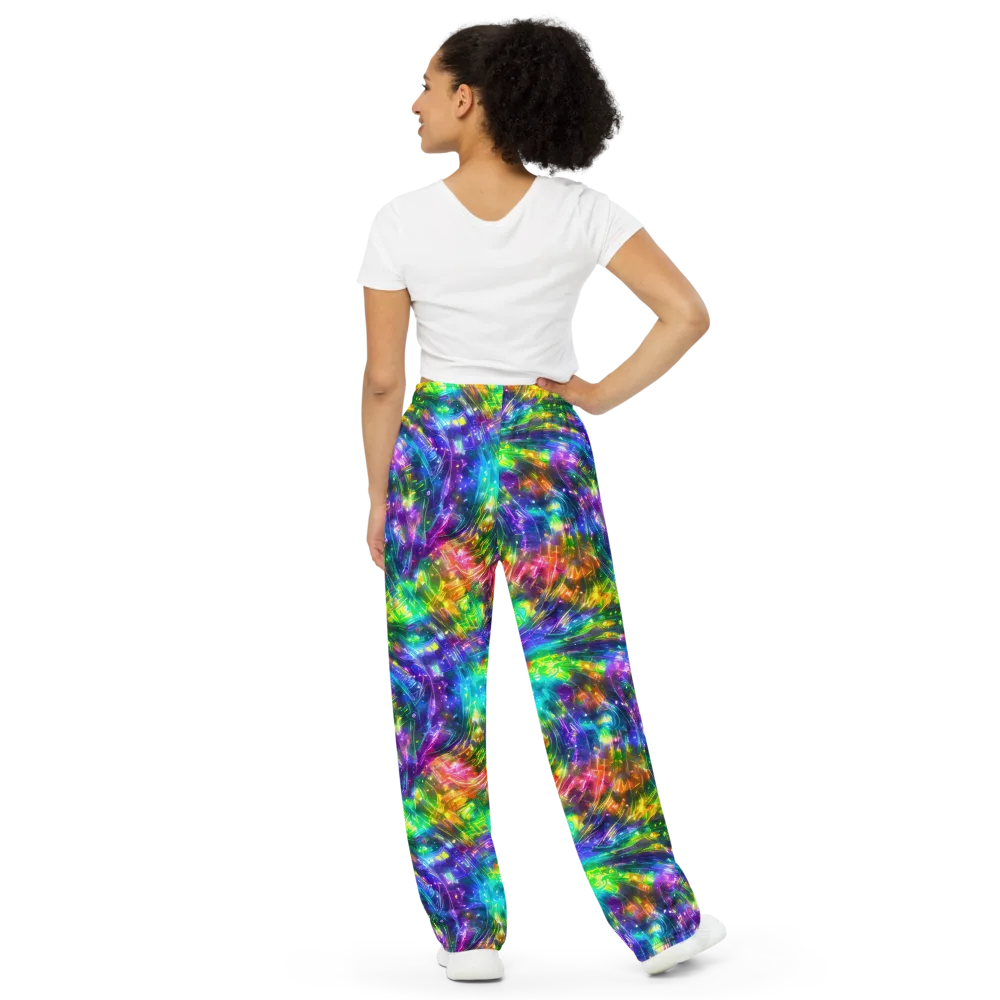 Jewelstorm Ribbons on Wide-Leg Pants — Back