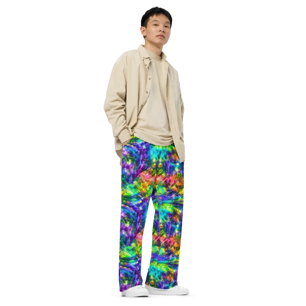 Jewelstorm Ribbons on Wide-Leg Pants — Right Front