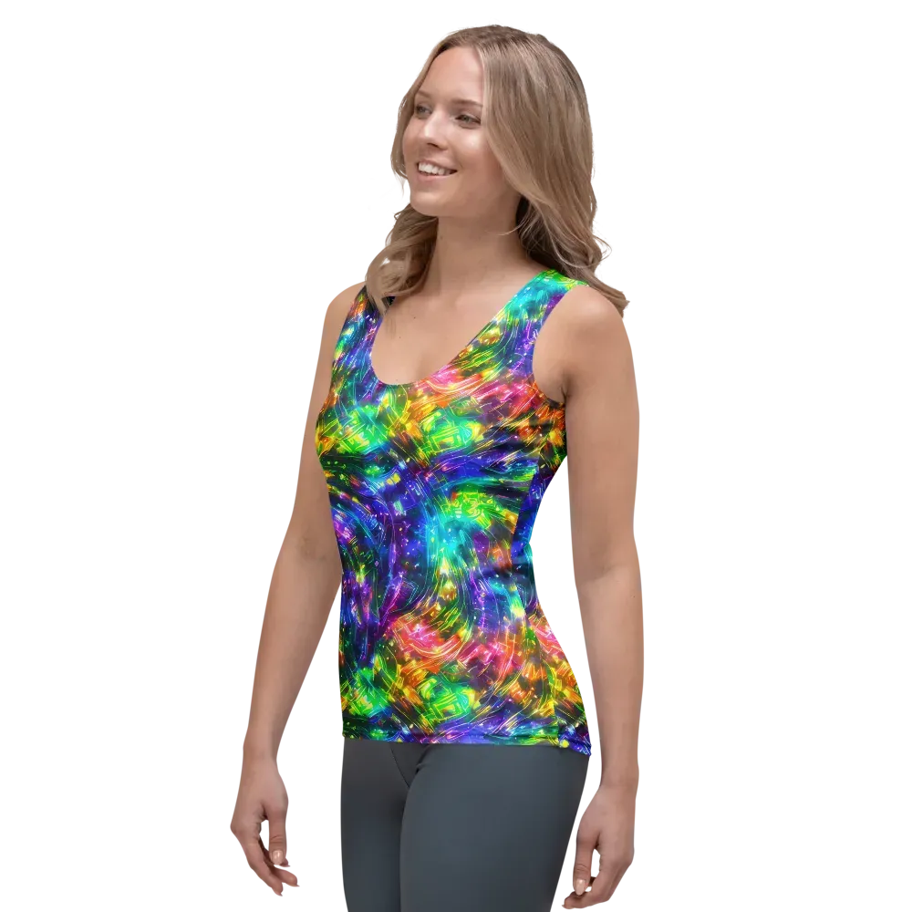 Jewelstorm Ribbons on Women's Tank Top — Left Front