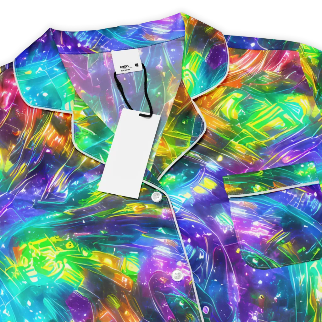 Jewelstorm Ribbons on Women's Short Sleeve Pajama Top — Product details