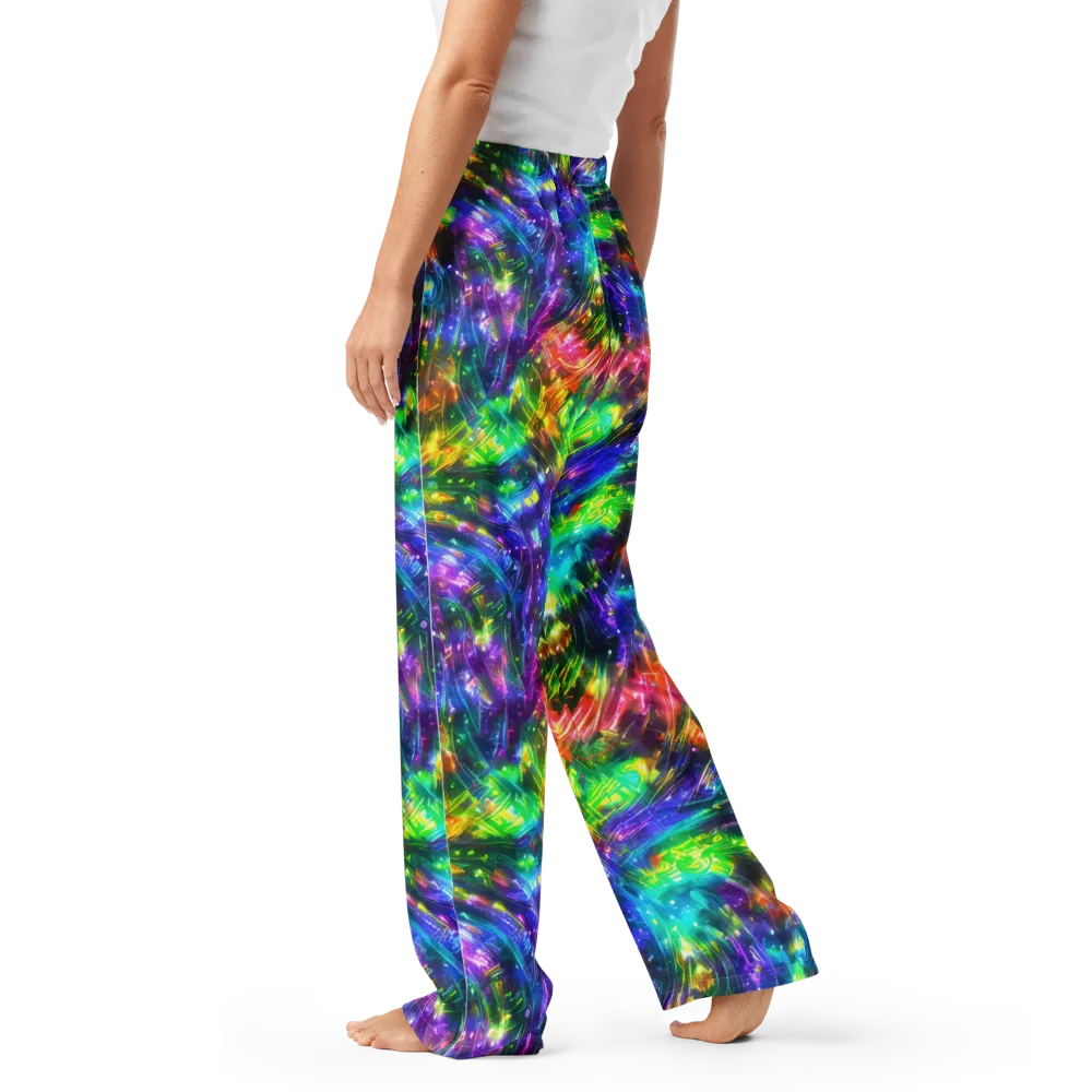 Jewelstorm Ribbons on Women's Pajama Pants — Left