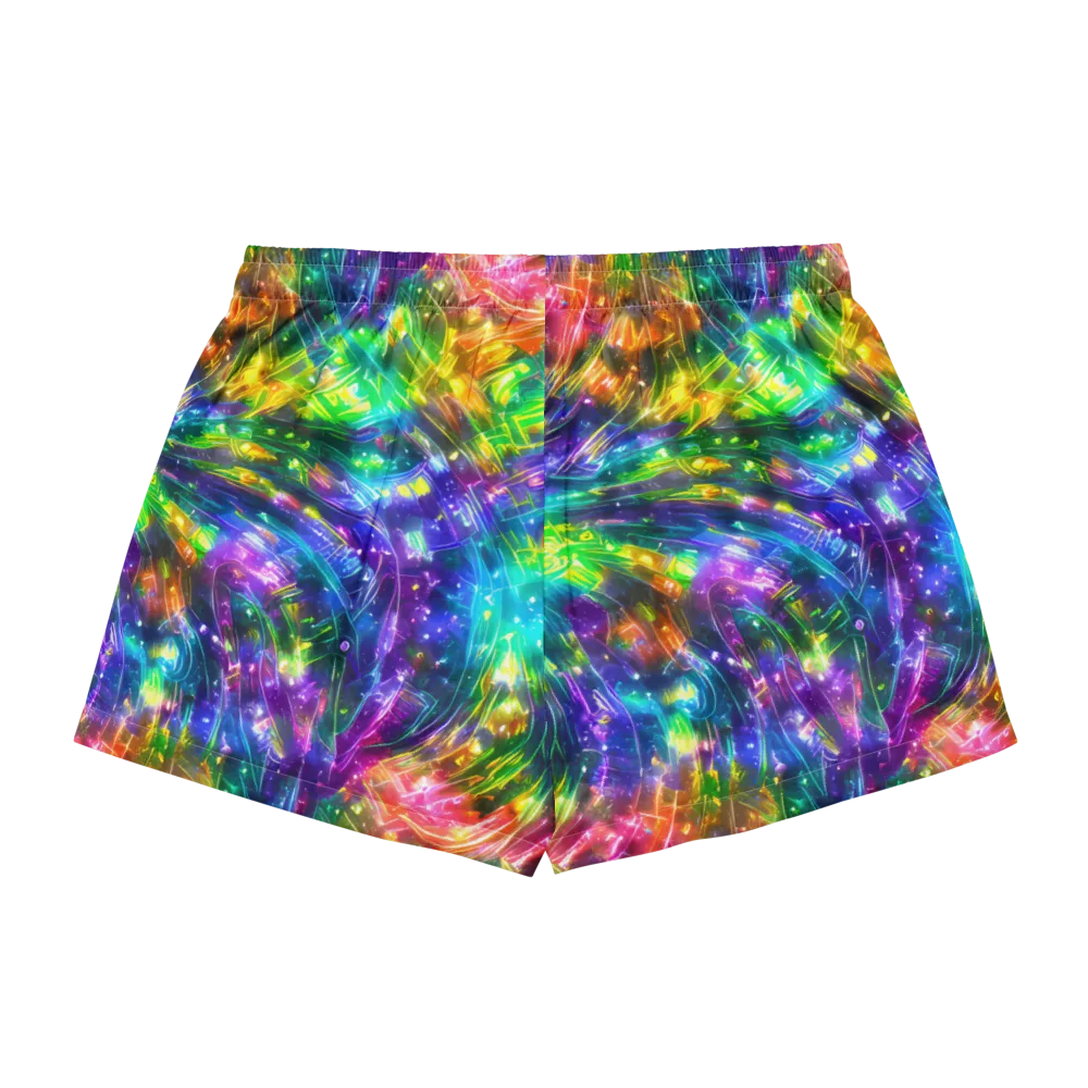 Jewelstorm Ribbons on Women's Pajama Shorts — Back