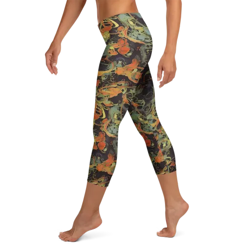 Ember Tangle on a Capri Leggings