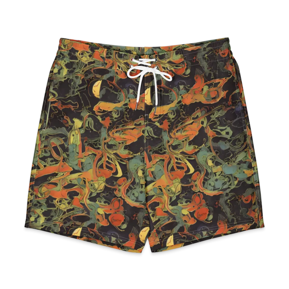 Ember Tangle on Men's Board Shorts — Front