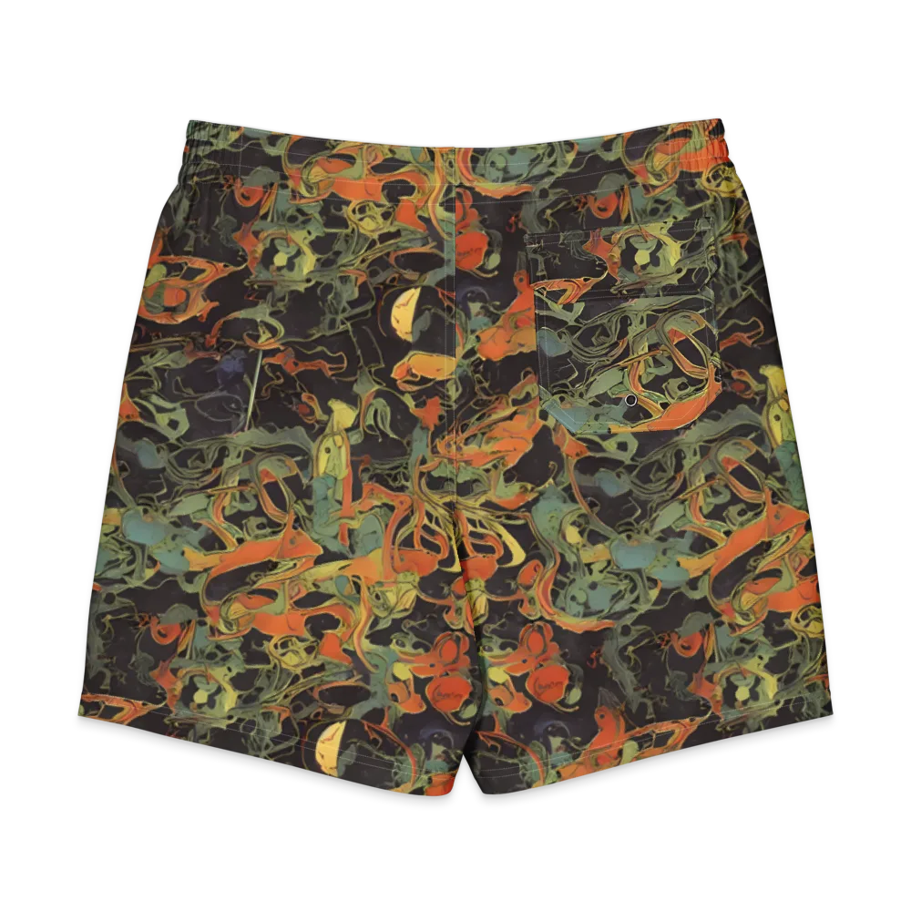 Ember Tangle on Men's Board Shorts — Back