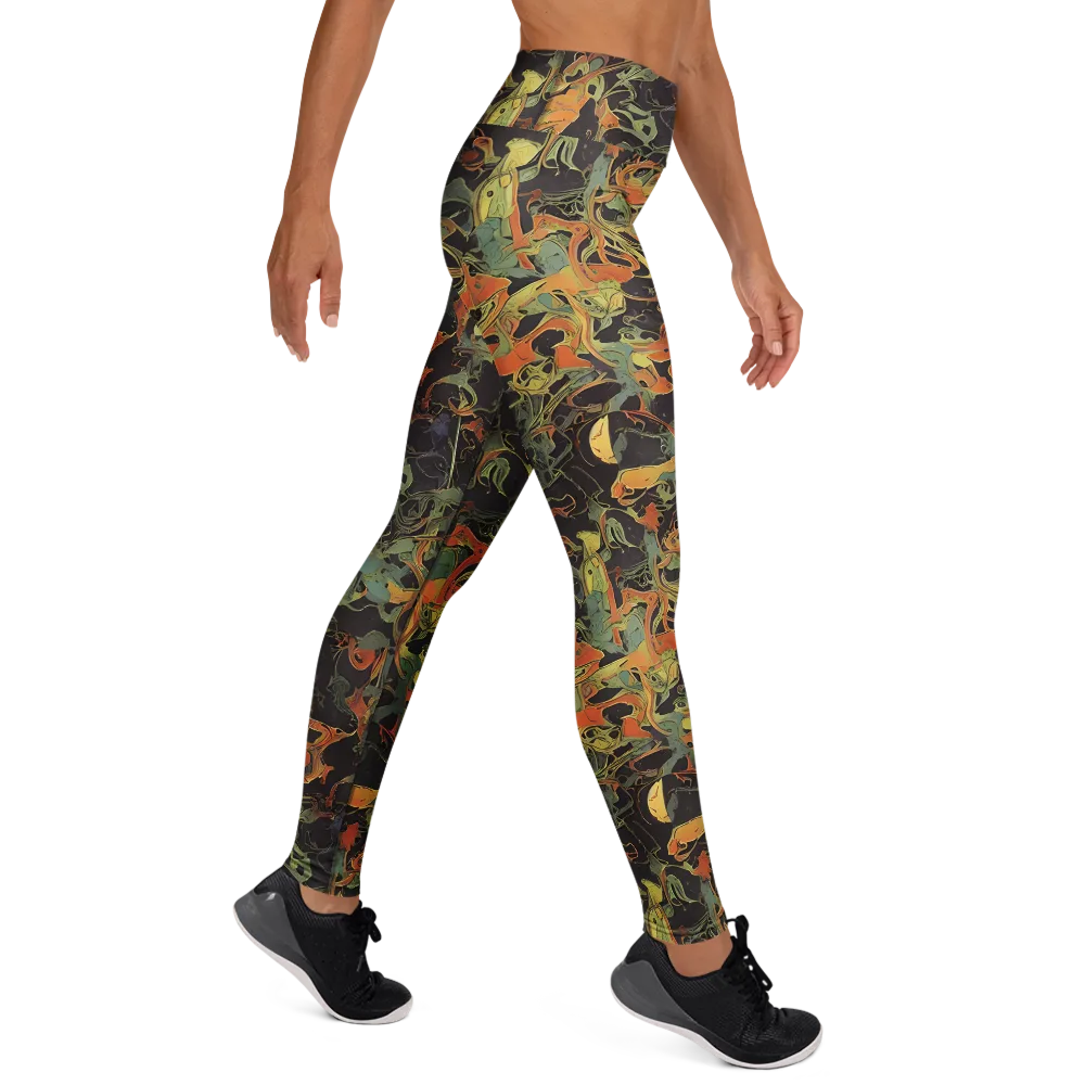 Ember Tangle on Yoga Leggings — Right