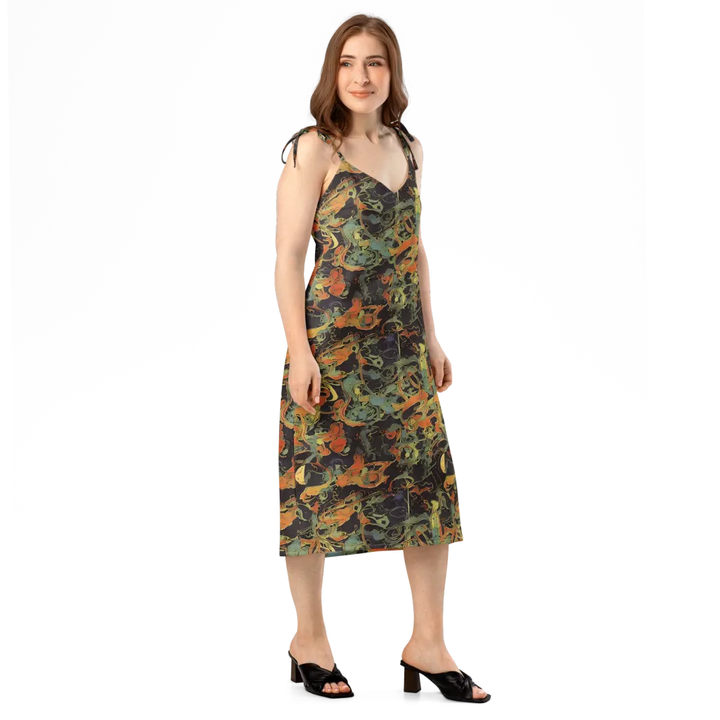 Ember Tangle on Slip Dress — Right Front