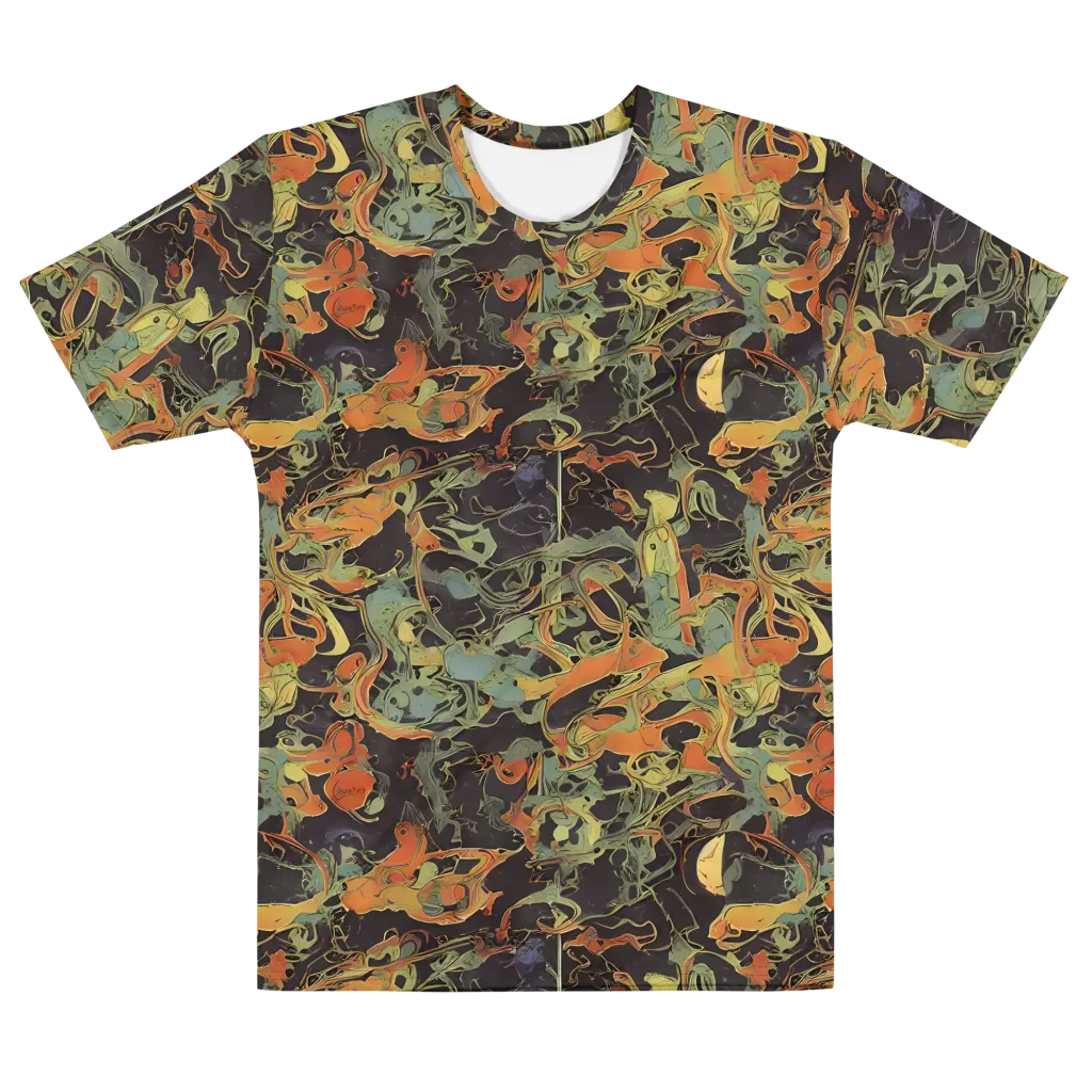 Ember Tangle on Men's Cotton Crew Neck T-Shirt — Front