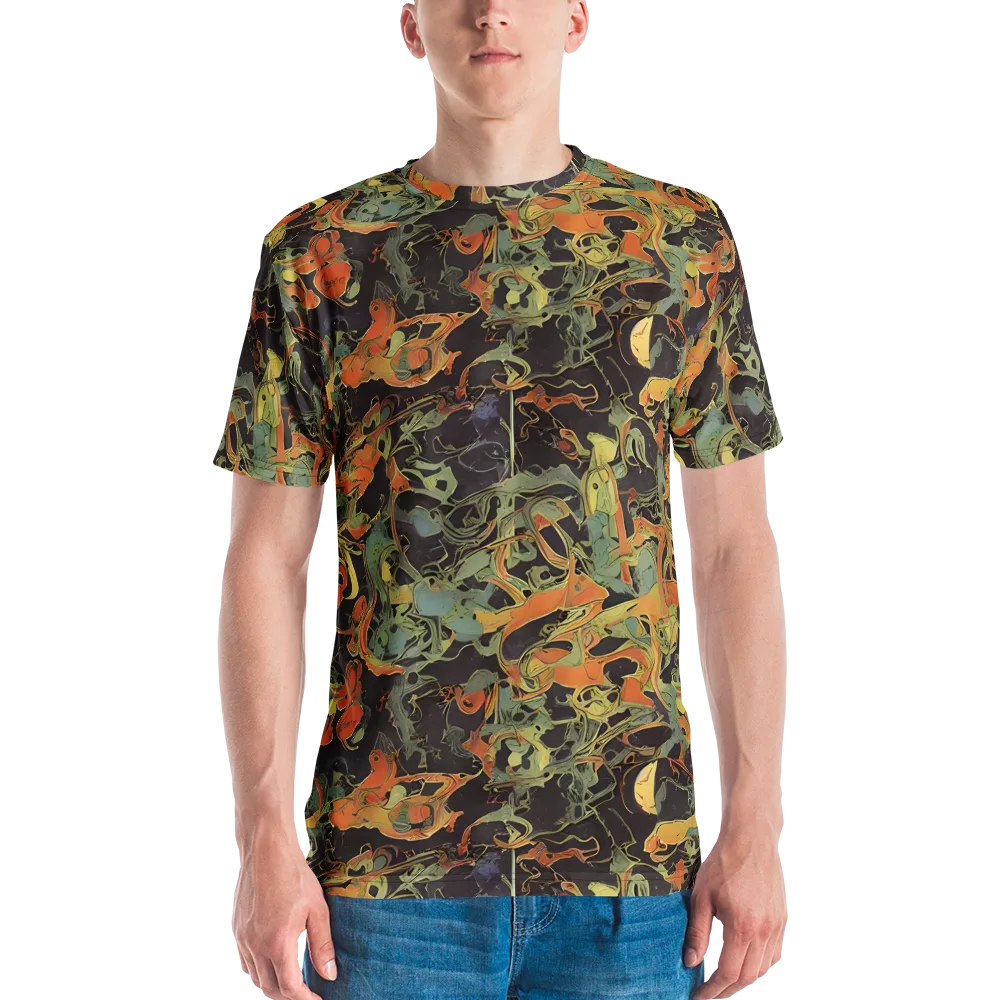 Ember Tangle on Men's Crew Neck T-Shirt — Front