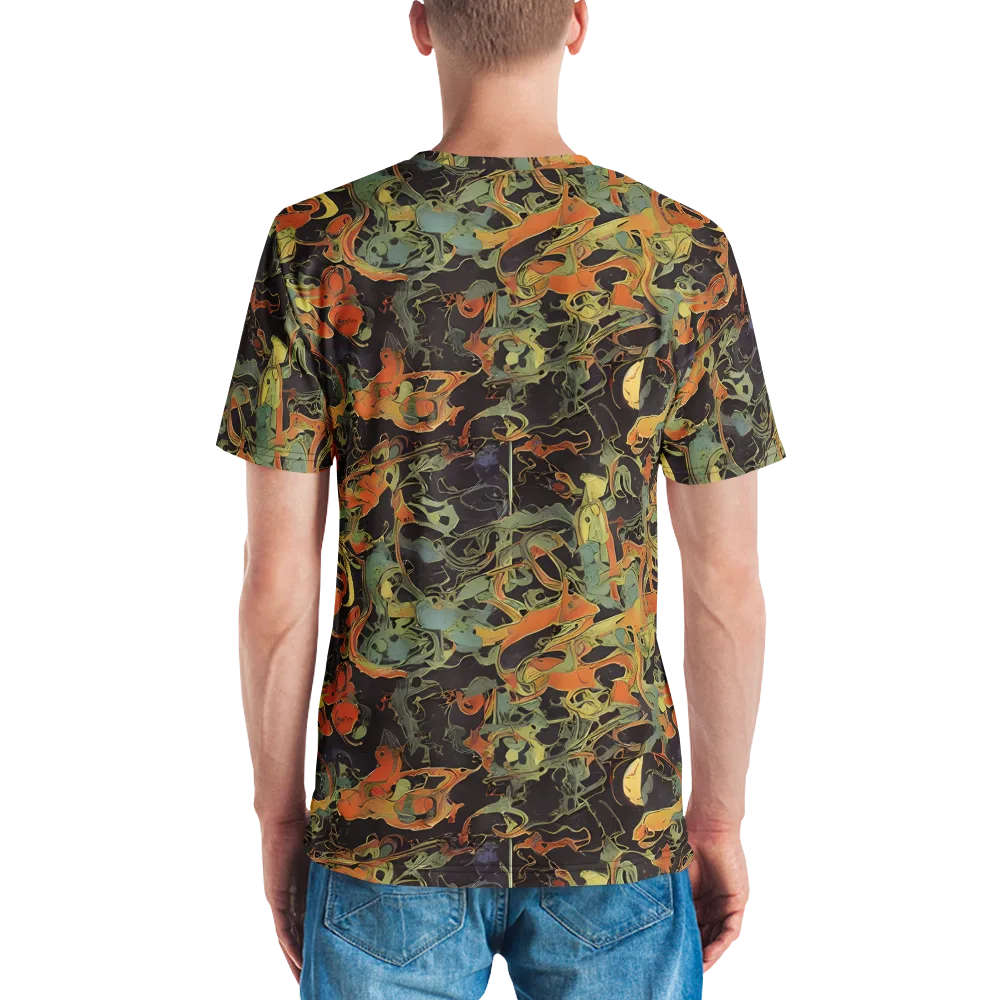 Ember Tangle on Men's Crew Neck T-Shirt — Back