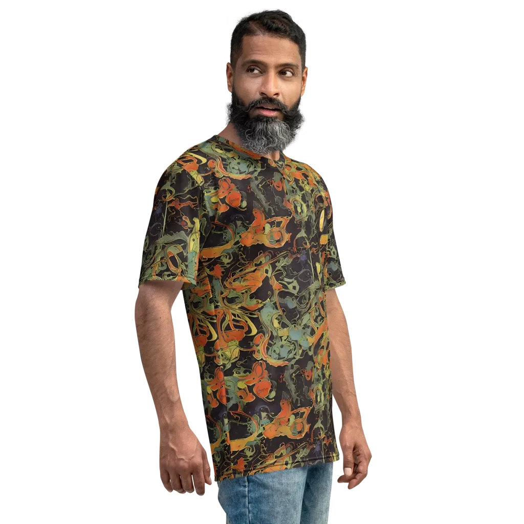 Ember Tangle on Men's Crew Neck T-Shirt — Right