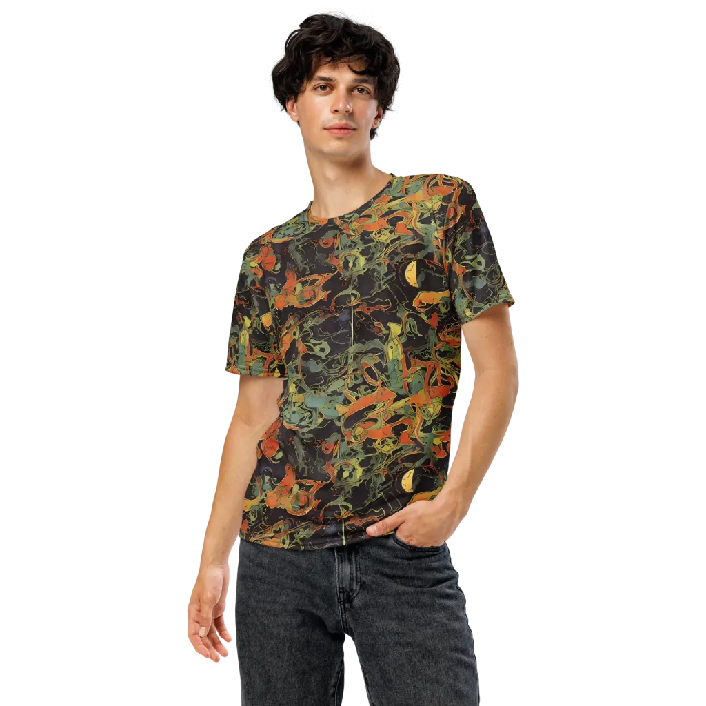 Ember Tangle on Men's Crew Neck T-Shirt — Front