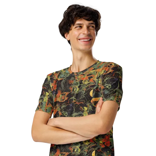 Ember Tangle on a Men's Crew Neck T-Shirt