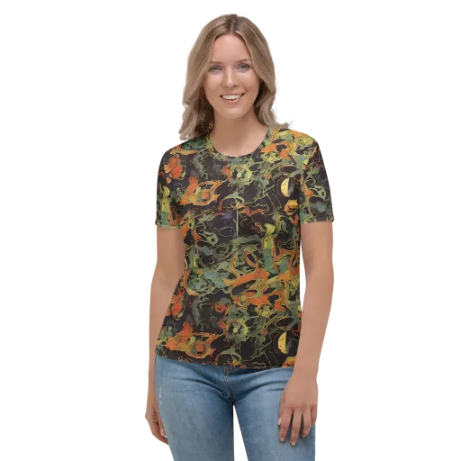 Ember Tangle on a Women's Crew Neck T-Shirt