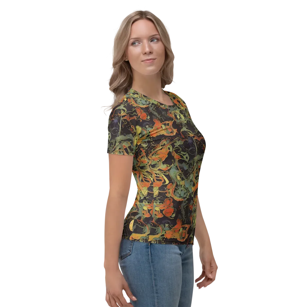 Ember Tangle on Women's Crew Neck T-Shirt — Right